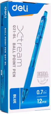 Набор ручек шариков. автоматическая Deli X-tream EQ21-BL-P