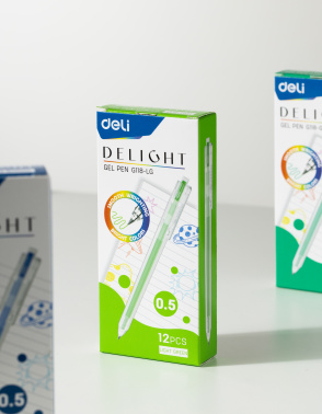 Набор ручек гелев. Deli Delight EG118-LG-P