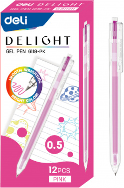 Набор ручек гелев. Deli Delight EG118-PK-P