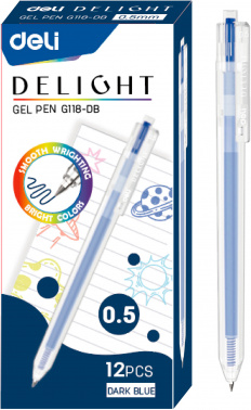 Набор ручек гелев. Deli Delight EG118-DB-P