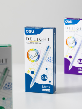 Набор ручек гелев. Deli Delight EG118-DB-P