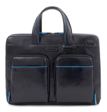 Деловая сумка Piquadro Blue Square Revamp CA6105B2V/BLU с отделением для ноутбука 14