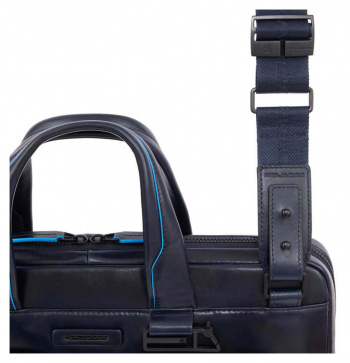 Деловая сумка Piquadro Blue Square Revamp CA6105B2V/BLU с отделением для ноутбука 14