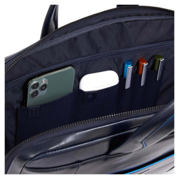 Деловая сумка Piquadro Blue Square Revamp CA6105B2V/BLU с отделением для ноутбука 14