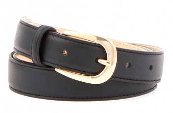 Ремень женский Piquadro Circle CU6179W92/N 110х2.5см черный натур.кожа