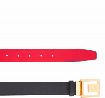 Ремень женский Piquadro Circle CU6180W92/NR 110х3см черный/красный натур.кожа