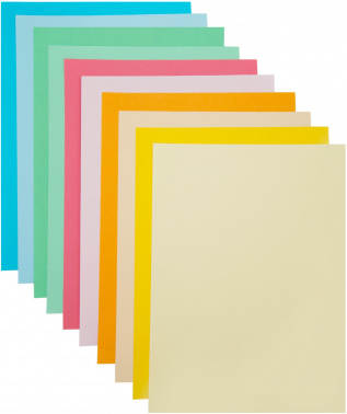 Бумага цветная Silwerhof тонир. 10л. 10цв. A4 Монстрики 80г/м2 1диз. папка