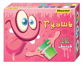 Гуашь Silwerhof Монстрики 12цв. бан. 20мл. картон.кор.