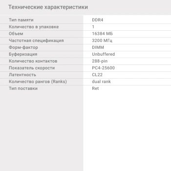 Память DDR4 16GB 3200MHz Digma  DGMAD43200016D