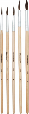 Набор кистей Silwerhof Монстрики (наб.5шт) пон.круг.№1-5 дерев.лакир.ручка