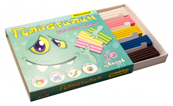 Пластилин Silwerhof Монстрики 10цв. 150гр. стек картон.кор.