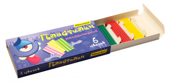 Пластилин Silwerhof Монстрики 6цв. 90гр. стек картон.кор.