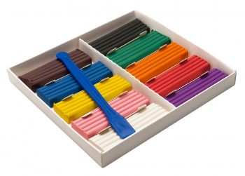 Пластилин Silwerhof Монстрики 10цв. 200гр. стек картон.кор.