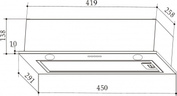 Вытяжка встраиваемая Weissgauff Box 452 White