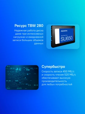 Накопитель SSD A-Data SATA-III 512GB ASU650SS-512GT-R