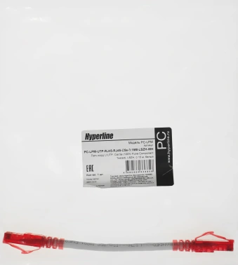 Патч-корд Hyperline PC-LPM-UTP-RJ45-RJ45-C5e-0.15M-LSZH-WH