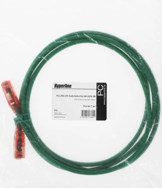 Патч-корд Hyperline PC-LPM-UTP-RJ45-RJ45-C5e-2M-LSZH-GN