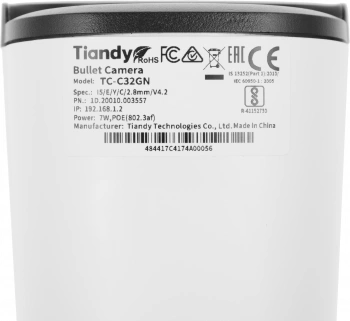 Камера видеонаблюдения IP Tiandy  TC-C32GN I5/E/Y/C/2.8mm/V4.2