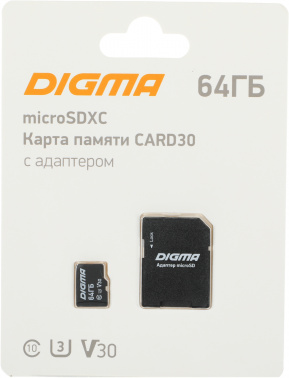 Флеш карта microSDXC 64GB Digma  CARD30