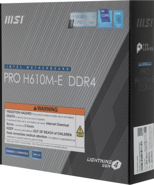 Материнская плата MSI PRO H610M-E DDR4