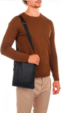 Сумка мужская Piquadro Black Square CA1816B3/N черная натур.кожа