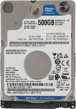 Жесткий диск WD SATA-III 500GB  WD5000LPZX