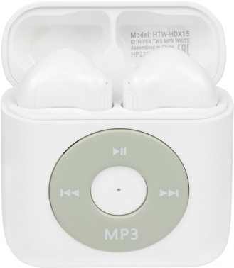 Гарнитура вкладыши Hiper TWS MP3 HDX15