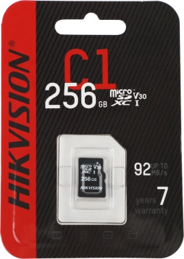 Флеш карта microSDXC 256GB Hikvision  HS-TF-C1(STD)/256G/ZAZ01X00/OD