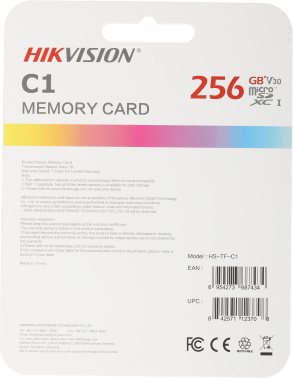 Флеш карта microSDXC 256GB Hikvision  HS-TF-C1(STD)/256G/Adapter