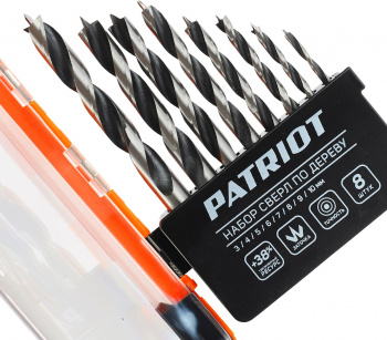 Набор сверл Patriot Набор сверл по дереву спиральные