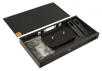 Бокс Hyperline FO-19R-1U-3xSLT-W140H42-24UN-BK