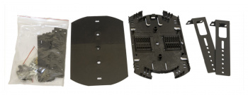 Бокс Hyperline FO-19R-1U-3xSLT-W140H42-24UN-BK