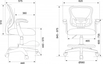 Кресло детское Бюрократ Burokids 3 розовый сетка/ткань крестов. пластик подст.для ног пластик белый