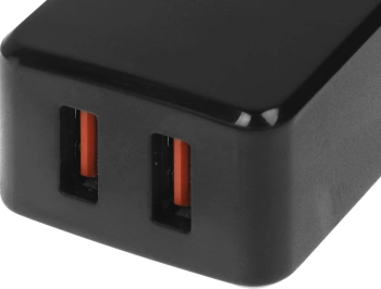 Сетевое зар./устр. BoraSCO 2.1A 2xUSB универсальное черный (20649)
