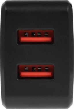 Сетевое зар./устр. BoraSCO 2.1A 2xUSB универсальное черный (20652)