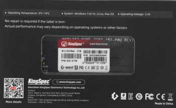 Накопитель SSD Kingspec PCIe 3.0 x4 2TB NX-2TB