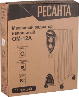 Радиатор масляный Ресанта ОМ-12А