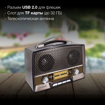 Радиоприемник настольный Hyundai H-PSR156
