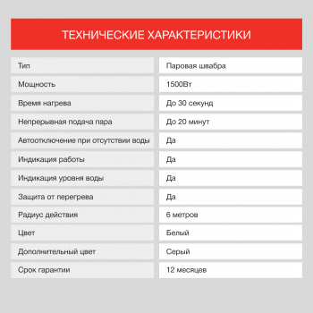 Швабра паровая Starwind SSM5590