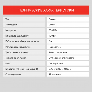 Пылесос Starwind SCV2545