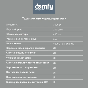 Утюг Domfy DSC-EI901