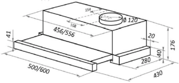 Вытяжка встраиваемая HomsAir Flat 60
