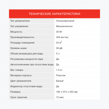 Увлажнитель воздуха Starwind SHC1536