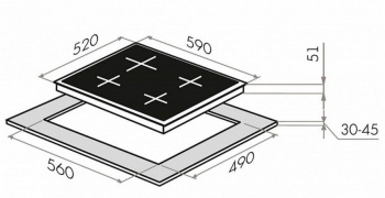 Варочная поверхность Maunfeld EEHS.64.4S