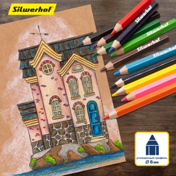 Карандаши цв. Silwerhof  Jumbo Mini