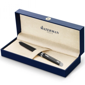 Ручка перьев. Waterman Hemisphere (S0920810) Matte Black CT F сталь нержавеющая подар.кор.