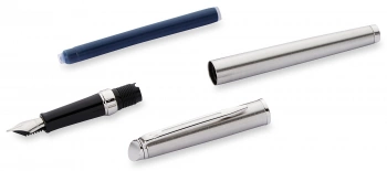 Ручка перьев. Waterman Hemisphere (S0920410) Steel CT F сталь нержавеющая подар.кор.