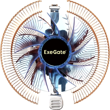 Устройство охлаждения(кулер) Exegate EE91-Cu.Blue