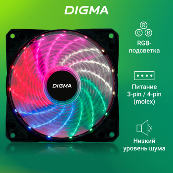 Вентилятор для корпуса Digma  DFAN-FRGB2