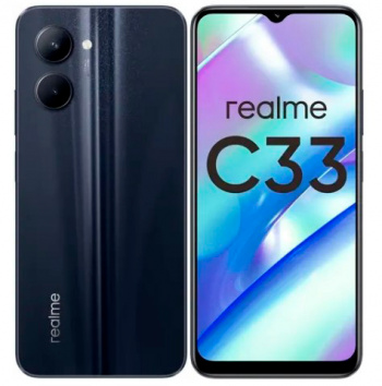 Смартфон Realme C33 128Gb 4Gb черный моноблок 3G 4G 2Sim 6.5